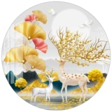 Крестовая стежка оленя оленя 2023 Новая 5D Diamond Painting полна буровых комнат гинкго листовые наклейки на лосей джиншан