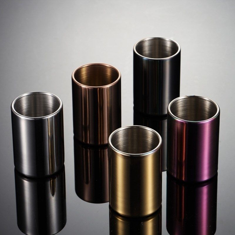   304 stainless steel fruit fork containing cylinder minimalist European style plated titanium multicoloured toothpick cylinder creative table hem-Taobao