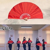 Snow Dragon Dance Dance Fan 8-inch childrens double-sided Kung Fu fan Tai Chi fan martial arts performance