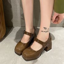 Heaviy Cit Large Mary Jane Shoes Spring и Autum