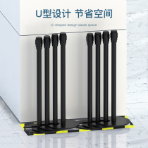 One-meter railing U-shaped bottom queuing guardrail telescopic field police roller Chuangbin machine stainless steel isolation belt