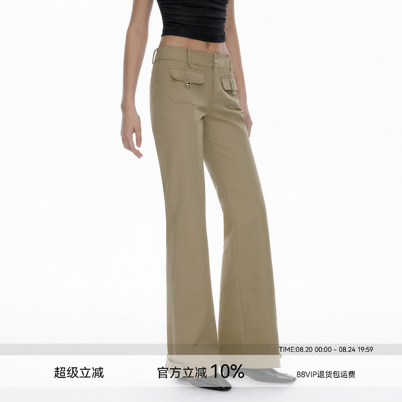 Come on | Pocket Flared Breathable Casual Pants for Women, Early Spring Lyocell Non-Stretch Slim Fit Mid-Low Waist Pants Come on | Pocket Flared Breathable Casual Pants for Women, Early Spring Lyocell Non-Stretch Slim Fit Mid-Low Waist Pants