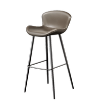 Bar chair light luxury simple bar stool high chair back chair Italian minimalist high stool home island chair