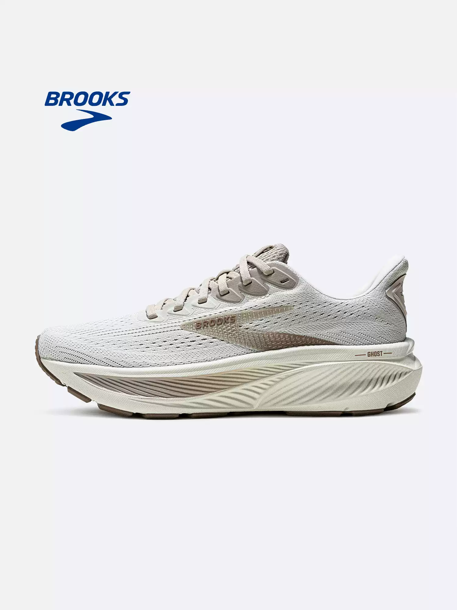Brooks ghost 17 women's running shoes - cushioned, professional shock absorption, official model