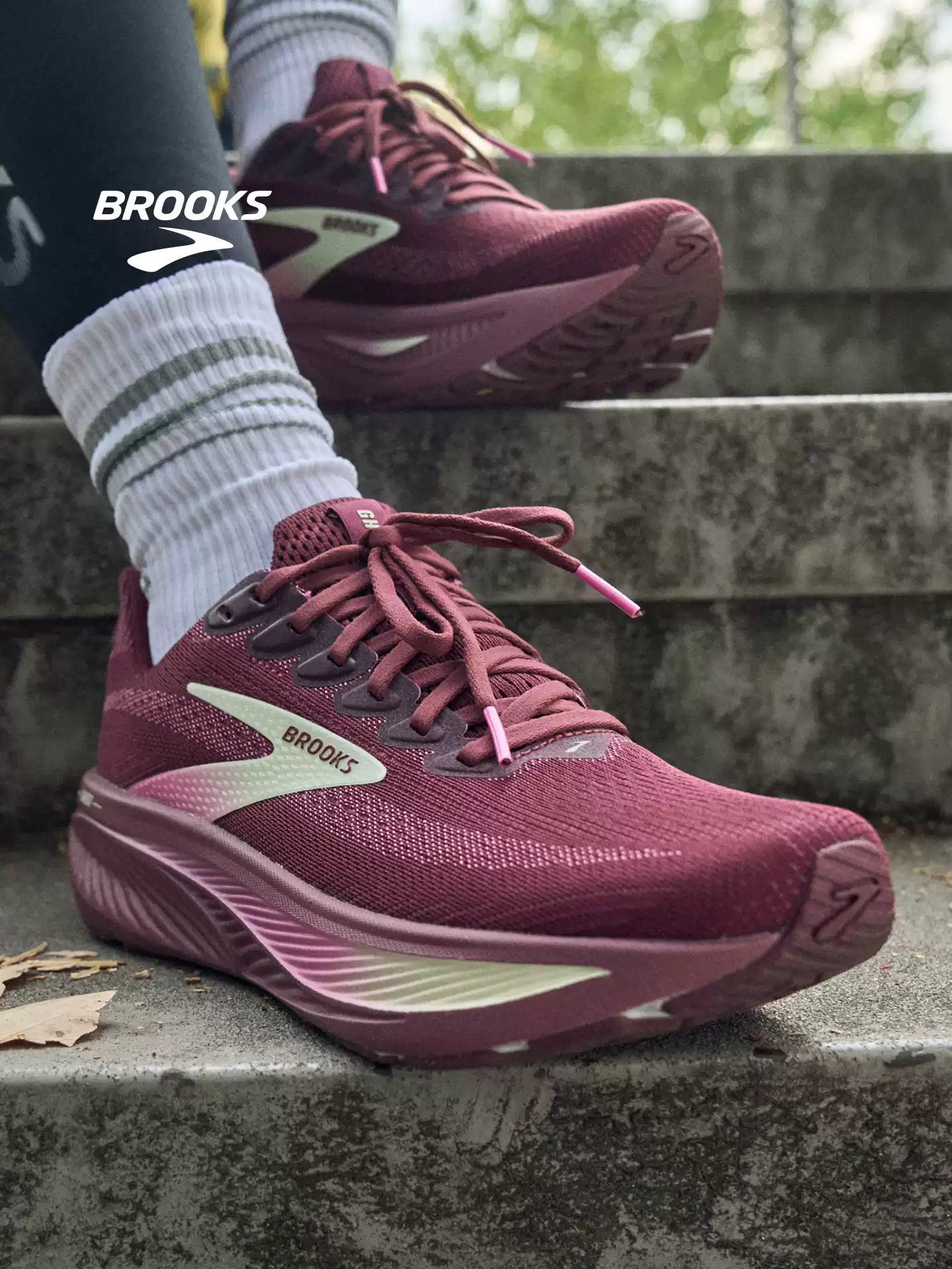 Brooks ghost 17 women's running shoes - cushioned, professional shock absorption, official model