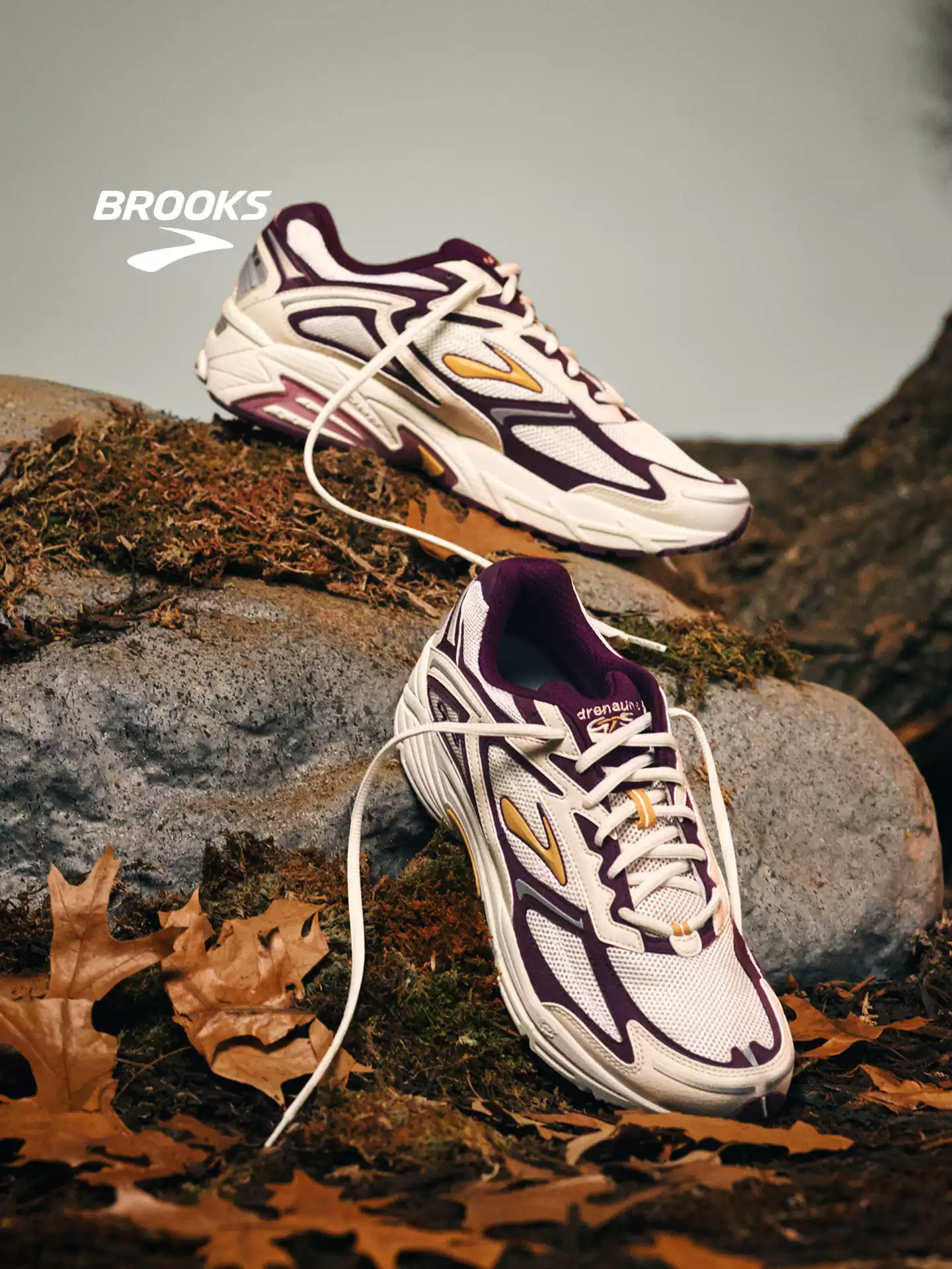 Brooks adrenaline gts - couple's casual chunky sneakers, retro running shoes