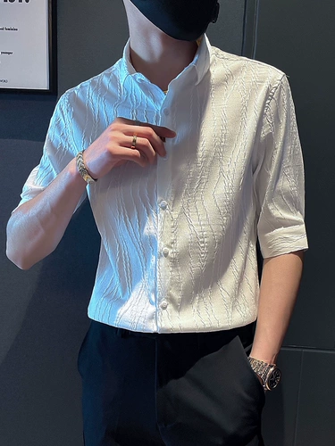 Летняя тонкая рубашка, однотонная шелковая трендовая футболка, изысканный стиль