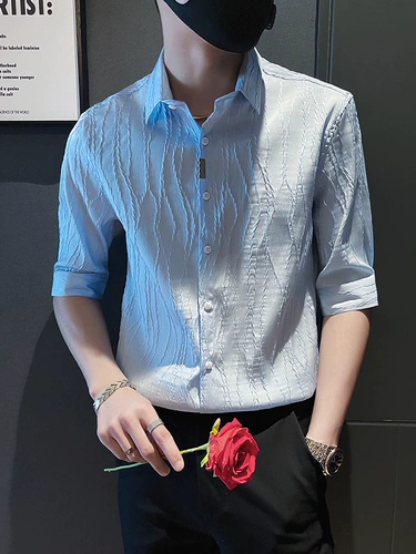 Летняя тонкая рубашка, однотонная шелковая трендовая футболка, изысканный стиль