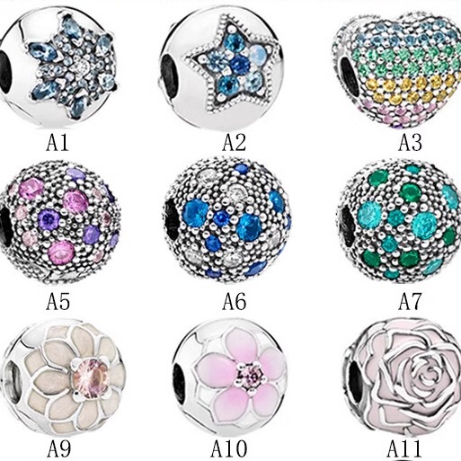Panjia Bead Mulan Fixed Clasp Heart-Shaped Positioning Clip Full Diamond Heart Star Fixed Clasp DIY Bracelet Accessories