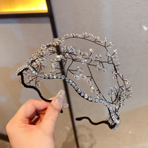 Handmade light luxury and exquisite crystal headbands heavy industry high-end hair accessories elegant and elegant headbands niche design new fashion
