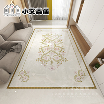 French living room tiles parquet floor tiles all-ceramic polished tiles imitation water jet entry door entrance hall aisle restaurant style porcelain