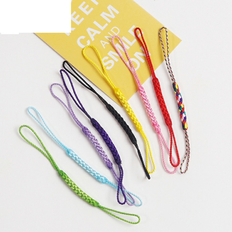 Chinese style mobile phone short lanyard wrist pendant pendant hand-woven rope chain key U disk lanyard