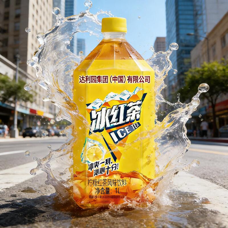 Iced Black Tea with Lemon Flavor, 1L Bottle, Full of Icey Coolness, Refreshing Summer Beverage, Flavored Tea Iced Black Tea with Lemon Flavor, 1L Bottle, Full of Icey Coolness, Refreshing Summer Beverage, Flavored Tea