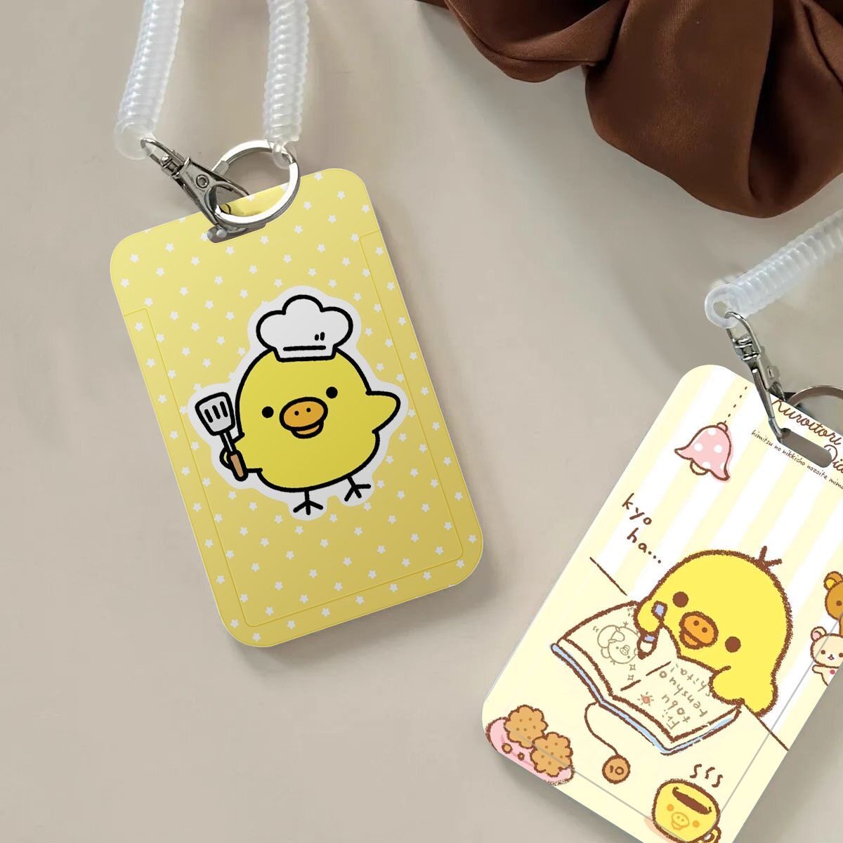 Cute cartoon chicken-themed student card cover, including meal cards, bus cards, ID cards, access control cards, and campus cards.