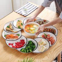 Cutlery Suit Bowls Dish Home Modern Light Lavish Internet Red Creative Nets Red Home Moon Trays Combined Cutlery Chinese Lunar New Year