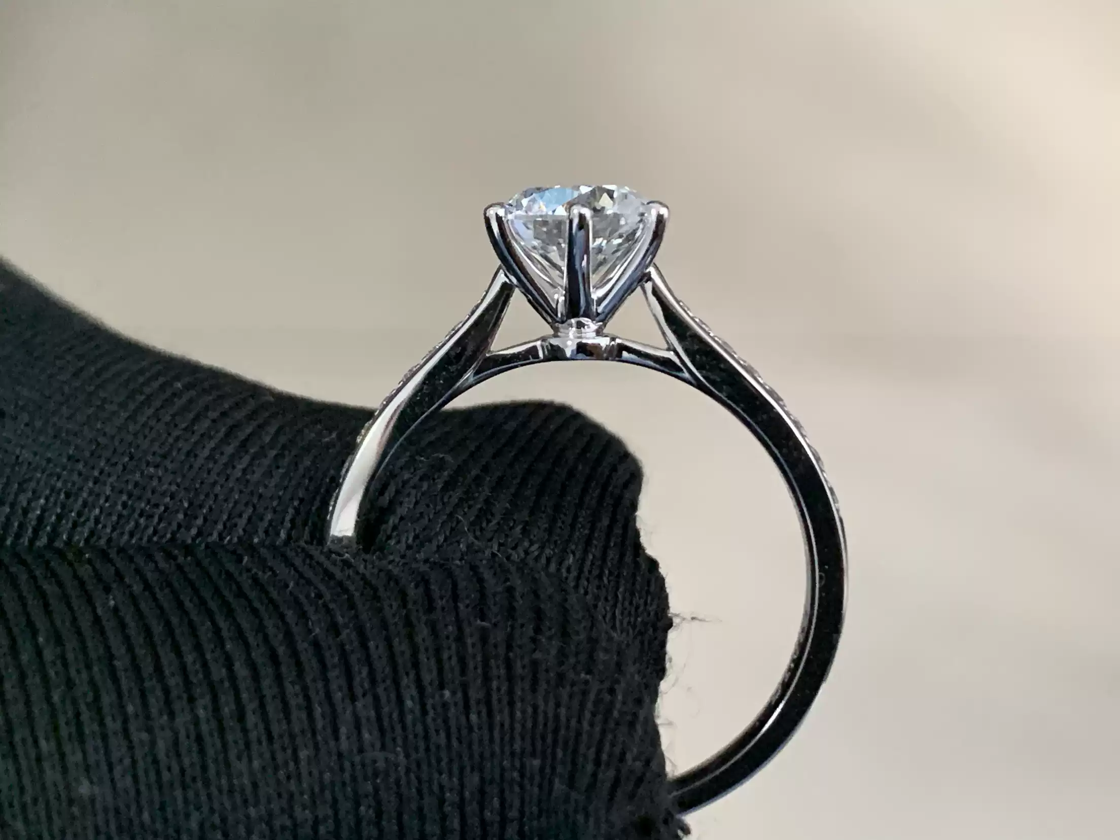 GIA證書1克拉H色VS淨度3EX切工天然鑽石戒指鑽戒