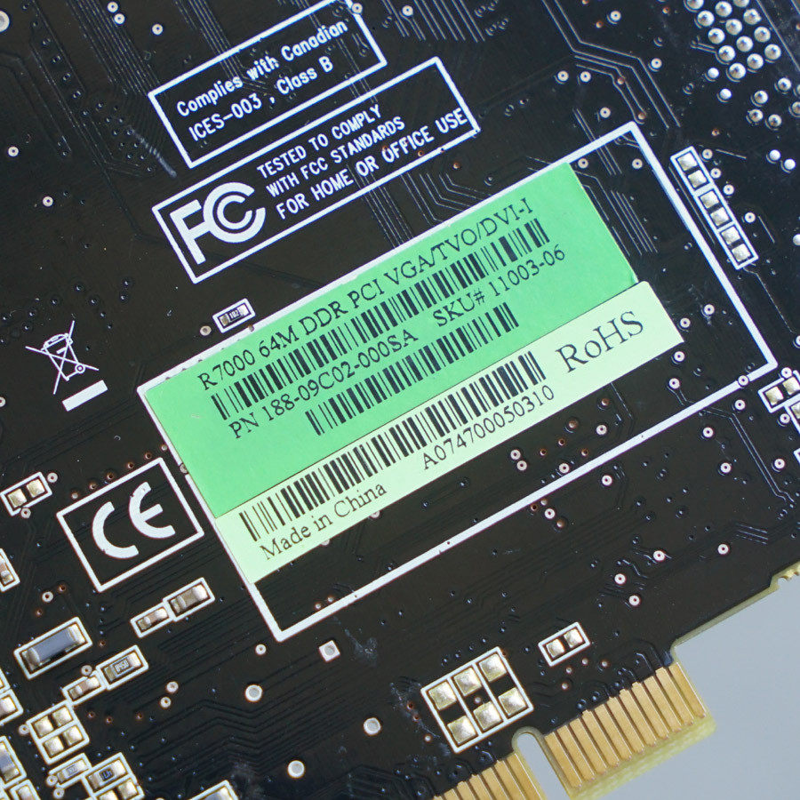 ATI Radeon 7000 64M PCI 工控 显卡