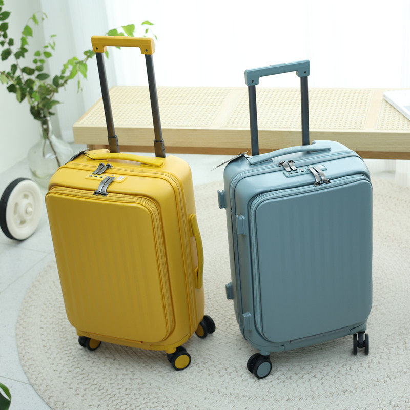 Travel box 20 inch black technology wheel men and women's suitcase password multifunction bag open to the pull rod box