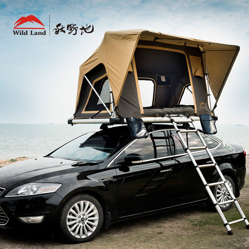 Autumn field Normandy air pressure roof tent outdoor self-driving car automatic camping sunshade sunscreen rainproof tent