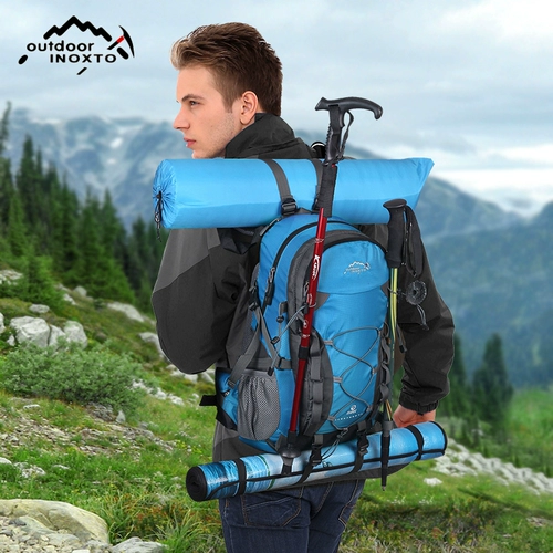 INOXTO Вместительный и большой рюкзак для скалозалания, водонепроницаемая износостойкая спортивная сумка для путешествий подходит для пеших прогулок