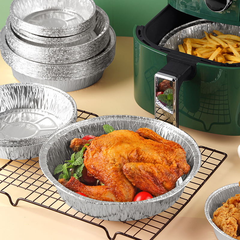 Barbecue Aluminum Foil Pan Air Fryer Paper Tin Paper Tray Home Suction Oil Paper Oven Food Anti Oil Baking Nursery Tray