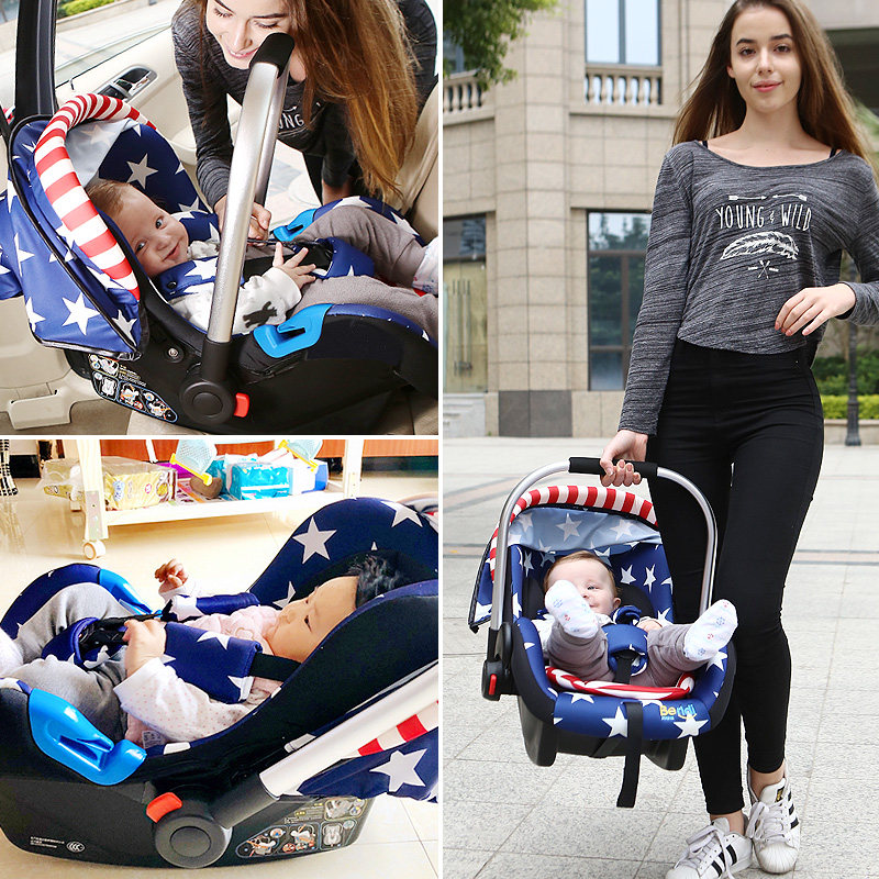 Baby Lift Basket Type Child Safety Seat Car With Sleeping Basket Newborn Baby Hand Basket On-board Portable Cradle-Taobao
