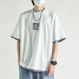 Тонкая хлопковая футболка с коротким рукавом, комплект для отдыха, оверсайз