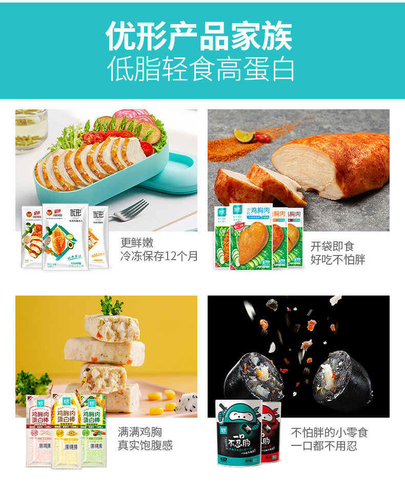 优形 烟熏/烧烤/胡椒 低脂鸡胸肉 100g*12袋 图16