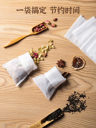 Одноразовый чай в пакетиках из нетканого материала, набор материалов, тара, марлевый тканевый мешок, мундштук