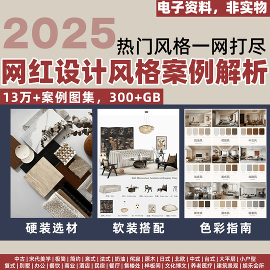 2025 Home Decoration Complete Design New Edition Internet Celebrity Interior Decoration Style Inspiration Picture Collection Case Studies