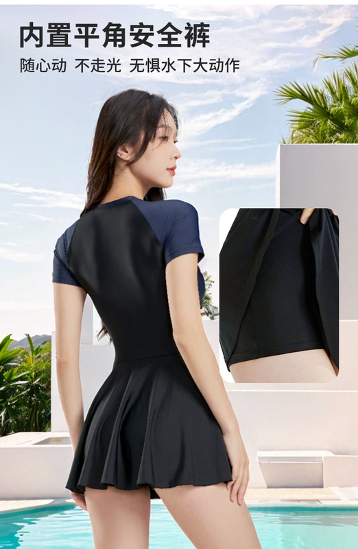 Chauke Đồ bơi nữ suối nước nóng 2023 mùa đông mới cỡ lớn bảo thủ kiểu váy nhỏ bể bơi đặc biệt che bụng đồ bơi nữ kín đáo đồ đi tắm biển cho nữ