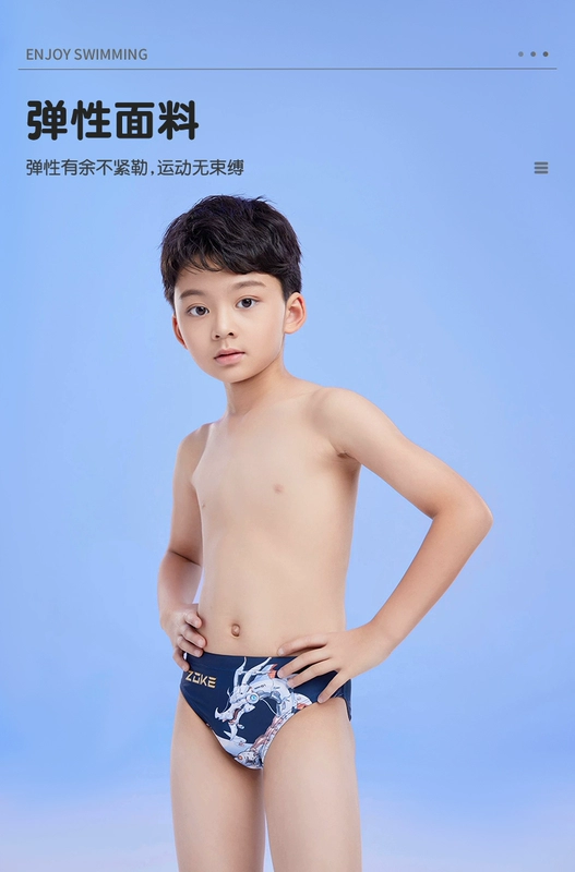 do boi tre em Quần bơi bé trai Zhouke bé trai cạnh tranh chuyên nghiệp tam giác trẻ em trung và lớn 2024 mới nhanh khô zoke quần bơi mùa đông mẫu áo bơi trẻ em bộ bơi dài tay bé gái