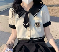 Крамовая рукава кавари + галстук [Top + Tie Tie]