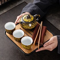 Net Red Popcorn Tea Tea Set Small Bubble Ball Tea Set Tourist Tea Set Small Suit Portable Tea Tray Tea Set set of small