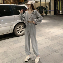 (special price clearance) Spring sportswear suit female Korean version loose with slim sub casual two-piece set