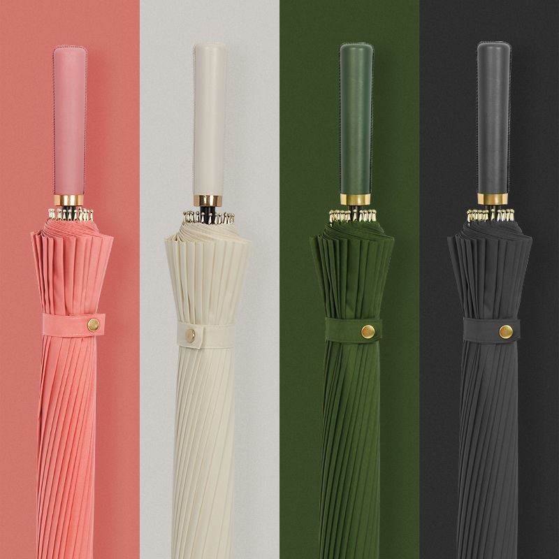 24 Bone Clear Rain Dual-use Sen's Long-handle Umbrella Ins Students Increased Reinforcement thickened Long-handle Umbrella Hot Pin List