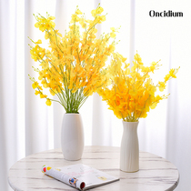 Dancing orchid simulation bouquet indoor living room decoration fake flower decoration dry flower branch bottle TV cabinet decoration plastic flower