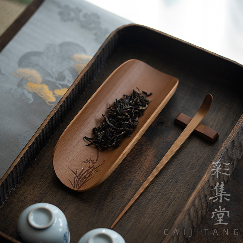 竹　茶則　茶合 腕置き 骨董古美術 竹茶則茶合 腕置き 骨董古美術