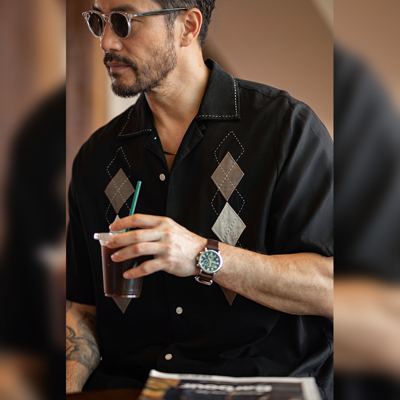Uncle Gu's Custom-Made Cuban Collar Short-Sleeve Shirt for Men, Loose-Fitting Lyocell Cool-Feel Embroidered Shirt for Summer Uncle Gu's Custom-Made Cuban Collar Short-Sleeve Shirt for Men, Loose-Fitting Lyocell Cool-Feel Embroidered Shirt for Summer