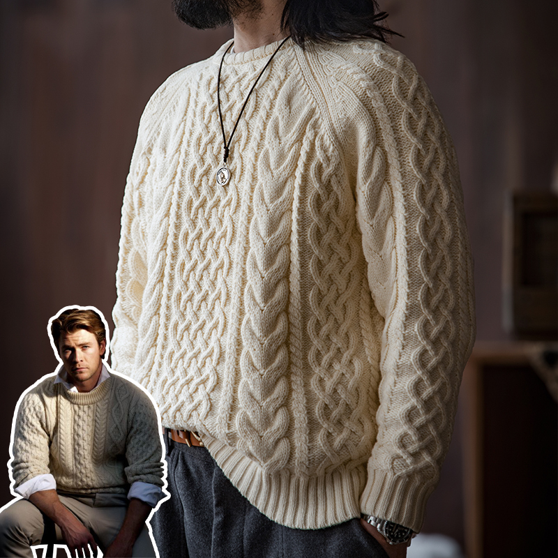 Uncle Gu's New Winter Style British Retro Long-Sleeved Round-Neck Pullover Knit Top Uncle Gu's New Winter Style British Retro Long-Sleeved Round-Neck Pullover Knit Top