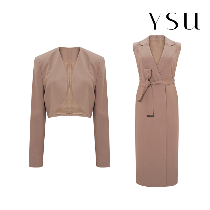 [Excess Stock] “Elegant and Timeless” Ysu Short “Wool” Blazer Dress Yq260847