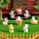Miniature Bonsai Gardening and Landscaping Decorative Small Ornaments, Cute Little Rabbit Healing-Style Workstation Desktop Creative Decorations