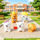 Cute Heart-Shaped Puppy Mini Figurine Desktop Decoration Resin Craft Creative Gift for Friends