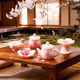 Miniature Tea Set Cups, Pots, Bowls, Plates, Spoons, Small Ornaments, Dollhouse Scene Landscaping, DIY Decorative Accessories