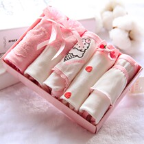 Total Cotton Age Underwear Women Cute Girl Pants Pure Cotton Crotch Cotton Fabric Student Triangle Pants Week Lace Lace