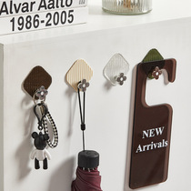 Light luxury hook adhesive strong load-bearing punch-free adhesive hook bathroom wall towel door behind the bathroom traceless paste