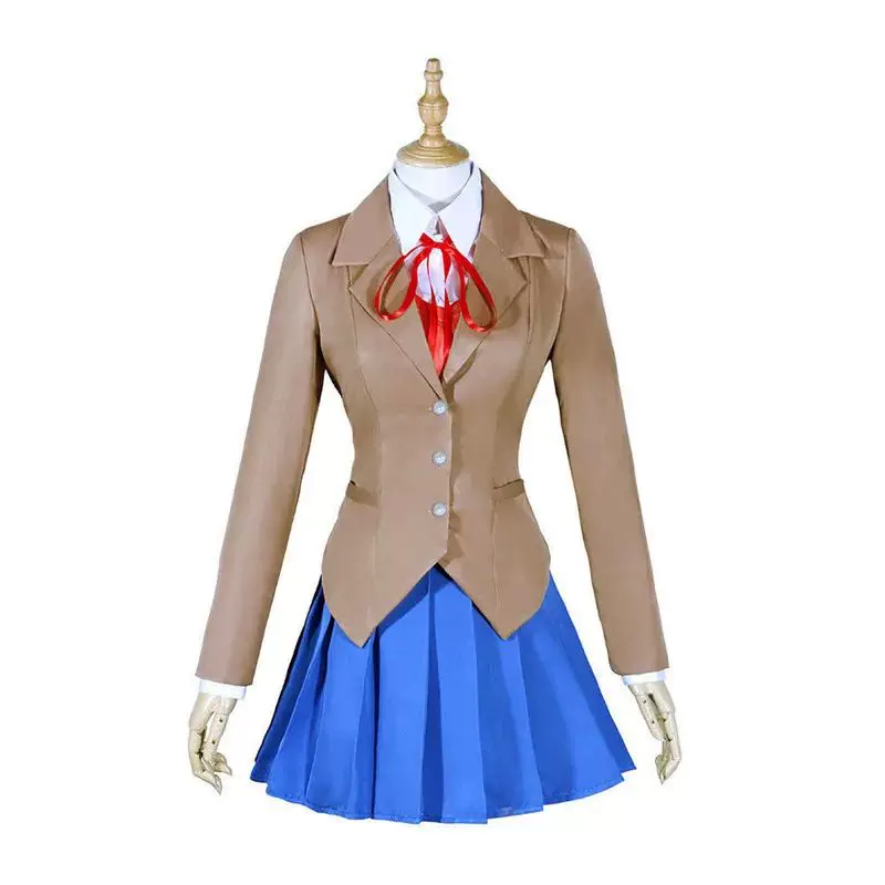 Игра Doki Doki Литератизированный клуб Косплей Монника Сейори Юри