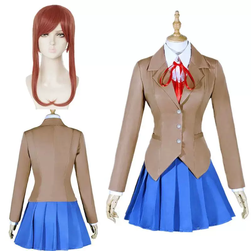 Игра Doki Doki Литератизированный клуб Косплей Монника Сейори Юри