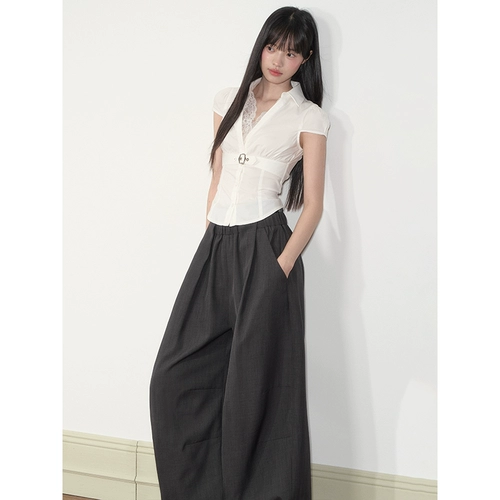 Soote Season Оригинальный кружевной ростомер для приставной кровати, рубашка, облегающий крой, изысканный стиль, яркий броский стиль, V-образный вырез