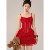 Оригинальная красная юбка, сексуальный корсет, платье, эффект подтяжки